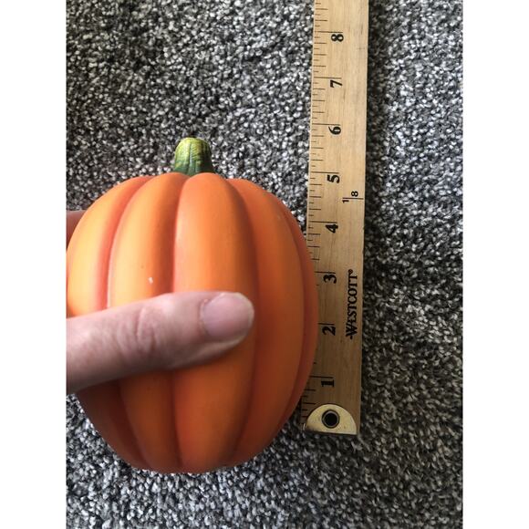 Ceramic Pumpkin Halloween Thanksgiving Autumn Fall EXCELLENT With Box - Picture 3 of 6